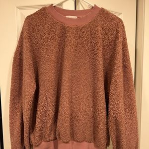 Roolee Pink Sherpa Sweatshirt size XL